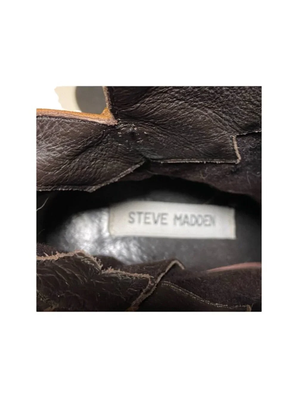 Steve Madden Woodstock Ankle Boots Beige size 7.5 Western Country Festival Boho